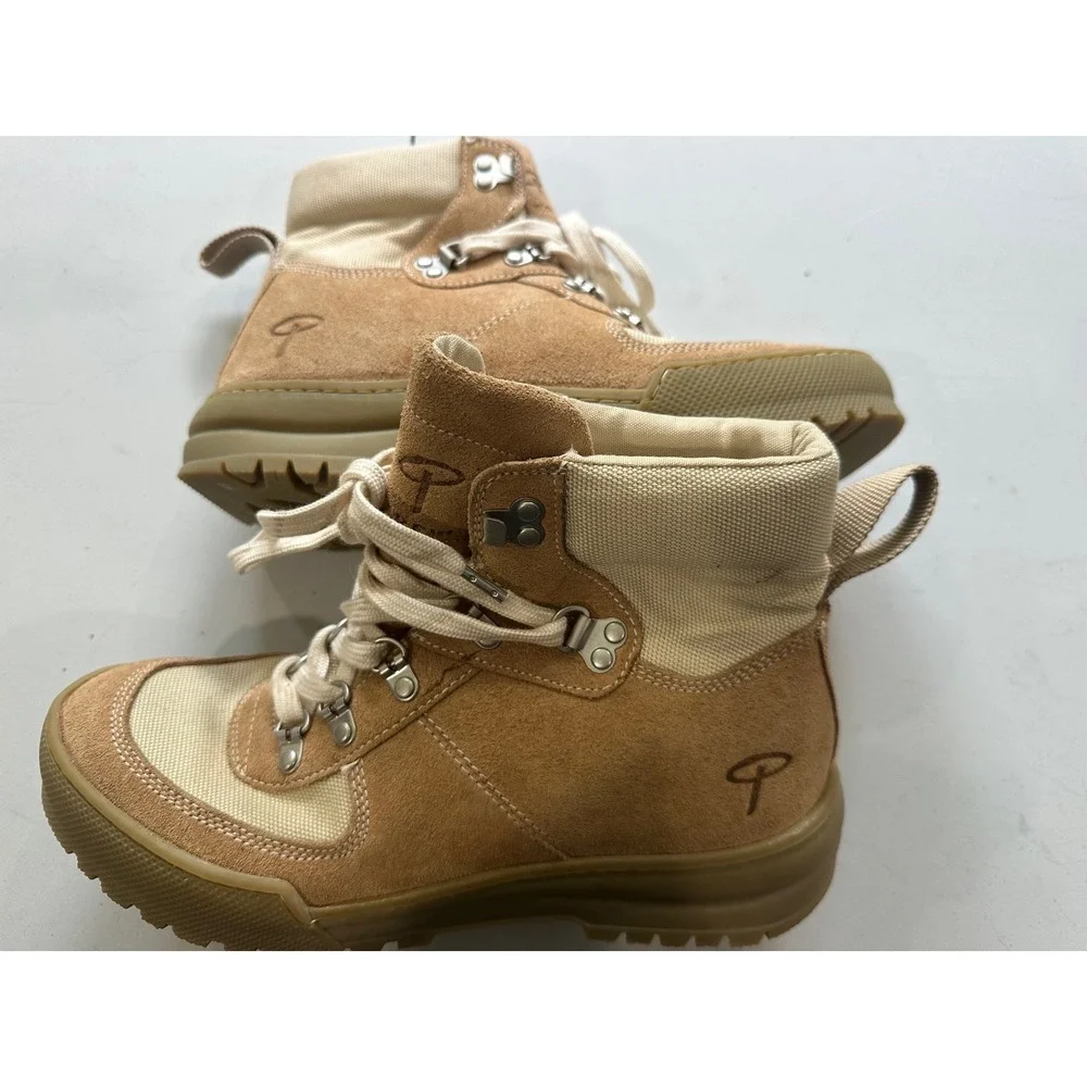 Erem Xerocole Desert Hiking Boots Tan Suede Canvas Mens 9.5 Lug Sole Hiker